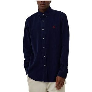 RALPH LAUREN Vintage Corduroy Button Down Shirt | Classic Fit | Navy | Large